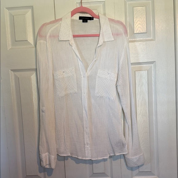 Sanctuary White Button-Up Blouse - Picture 1 of 4
